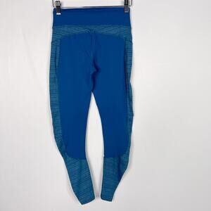 Beyond Yoga Small S Teal Blue Pieced Spacedye 7/8 Leggings Workout Womens
